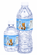 Custom Baby Shower Water Bottle Stickers Labels Blue Set of 50