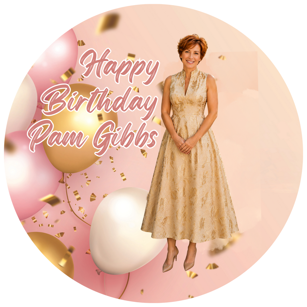 Birthday Photo Buttons Elegant