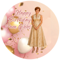 Birthday Photo Buttons Elegant