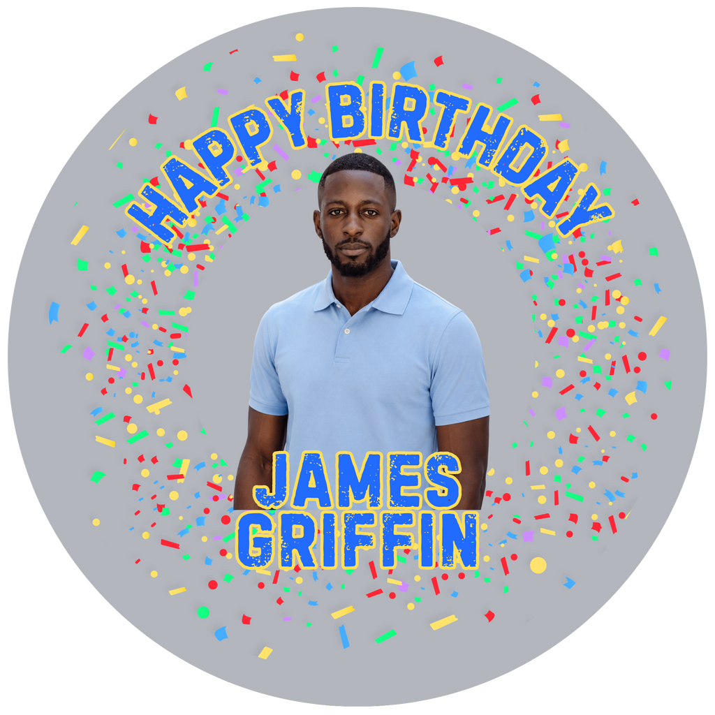 Birthday Photo Buttons Festive