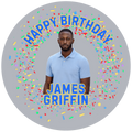 Birthday Photo Buttons Festive