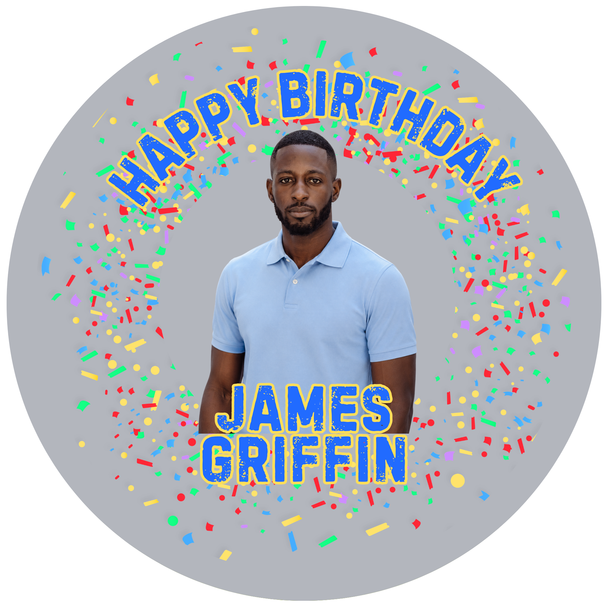 Birthday Photo Buttons Festive