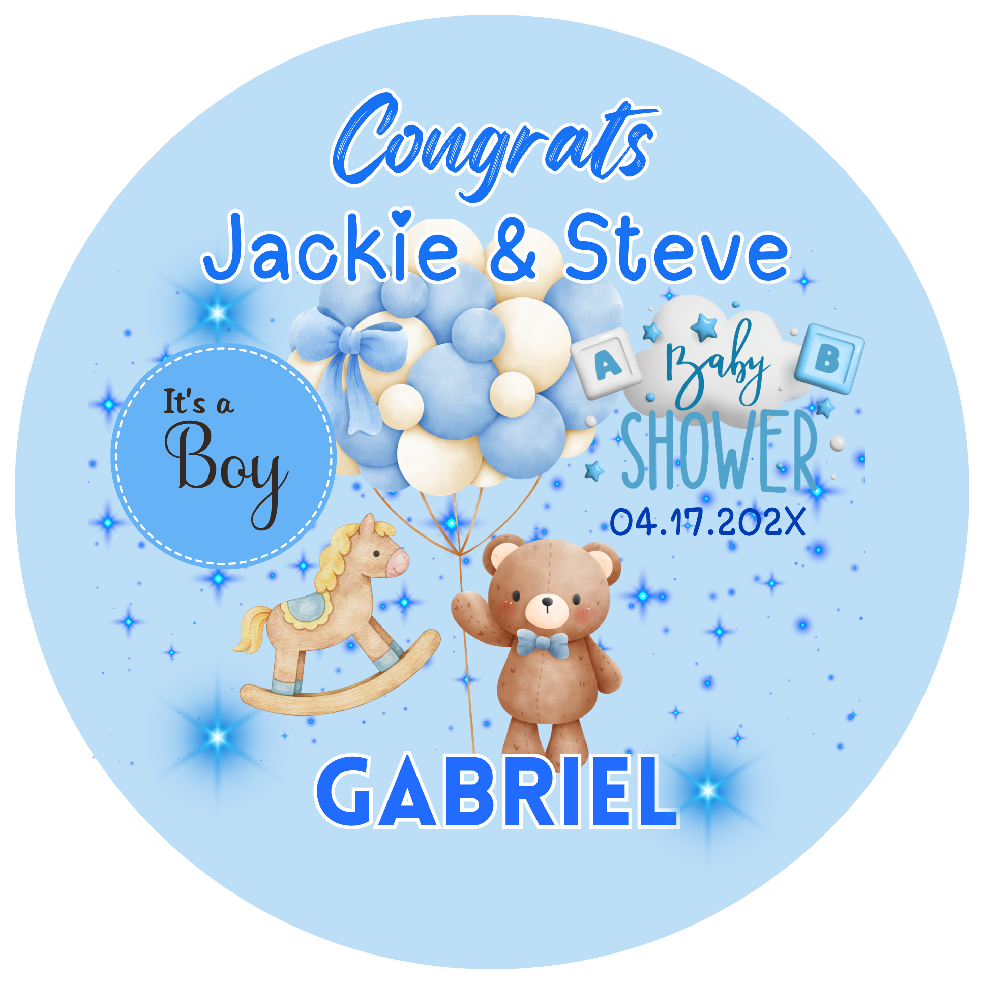 Baby Shower Announcement Buttons