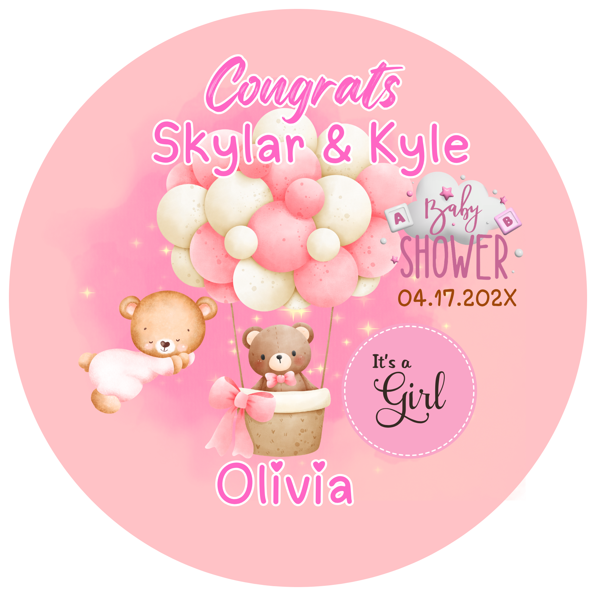 Baby Shower Announcement Buttons