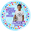 Birthday Photo Buttons Dots