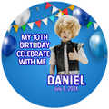 Birthday Photo Buttons Flag