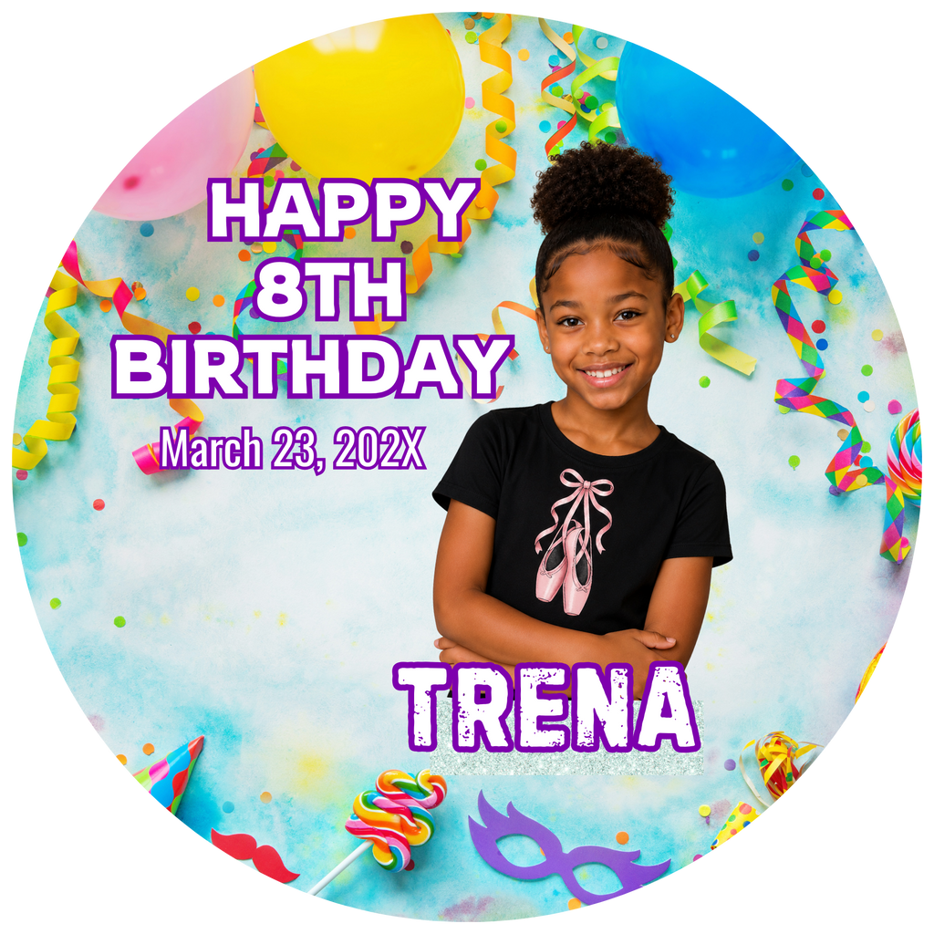 Birthday Photo Buttons Fiesta