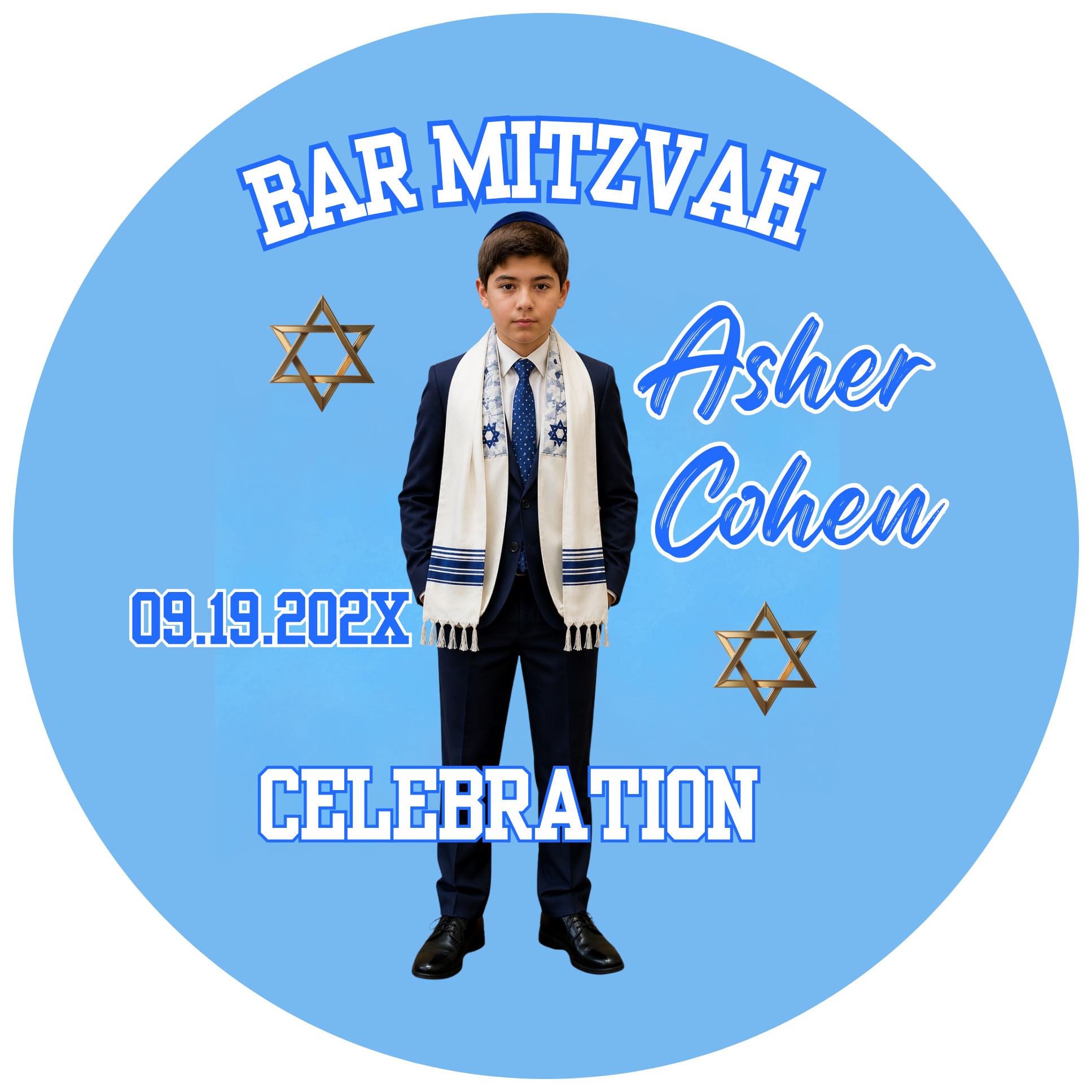 Bar Mitzvah Photo Buttons