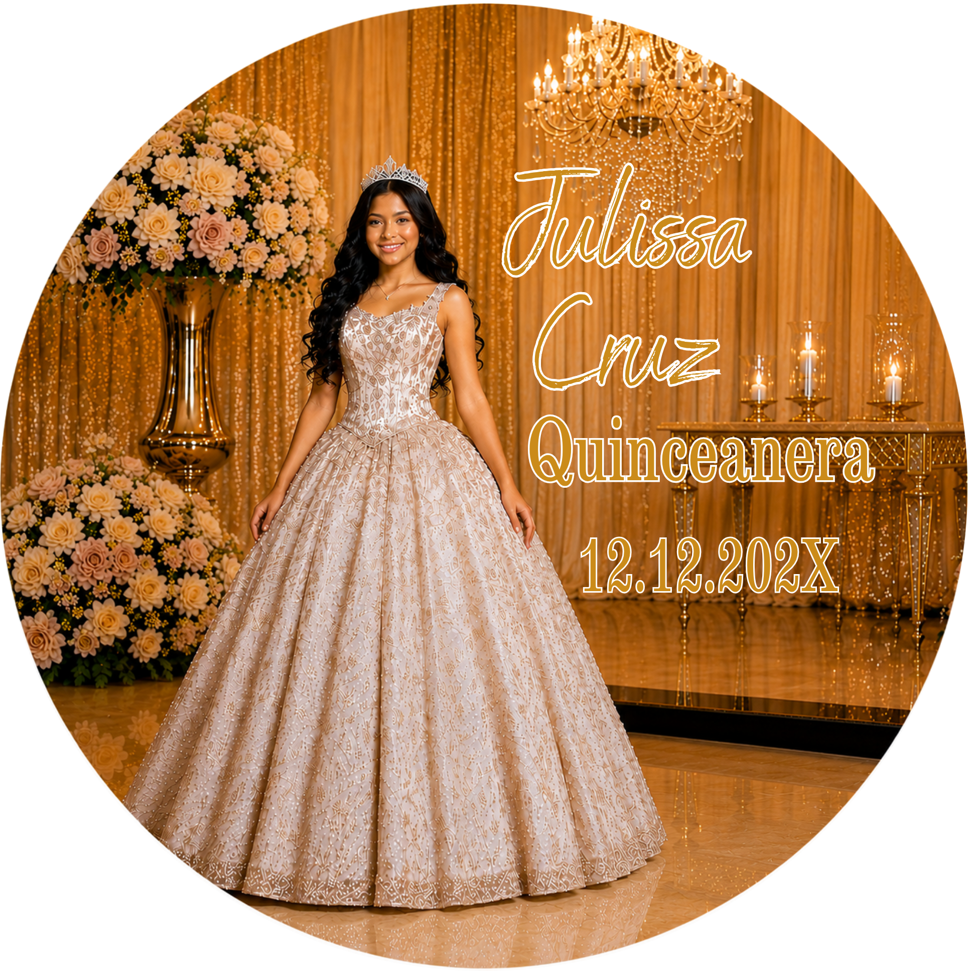 Quinceanera Photo Buttons