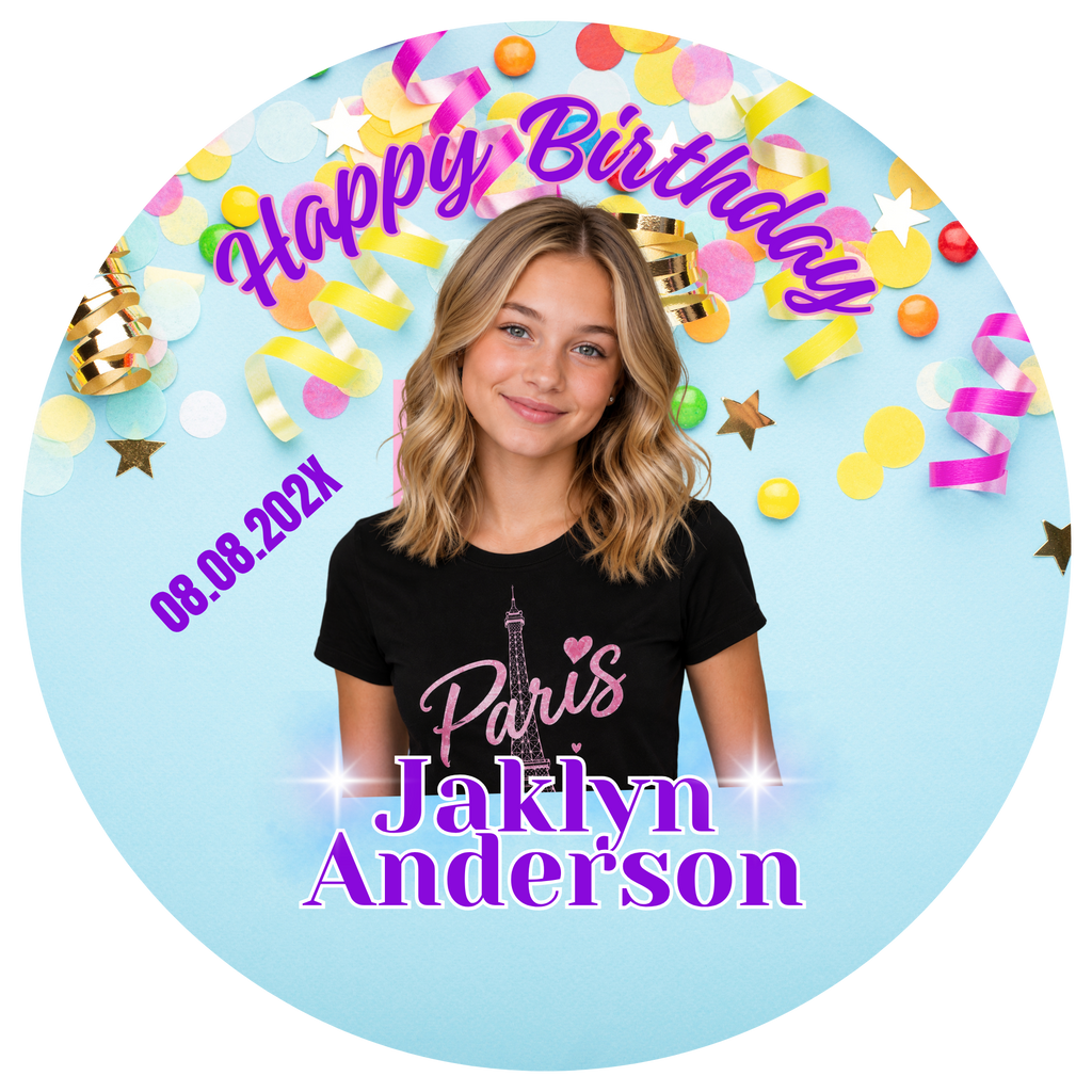 Birthday Photo Buttons Ribbon