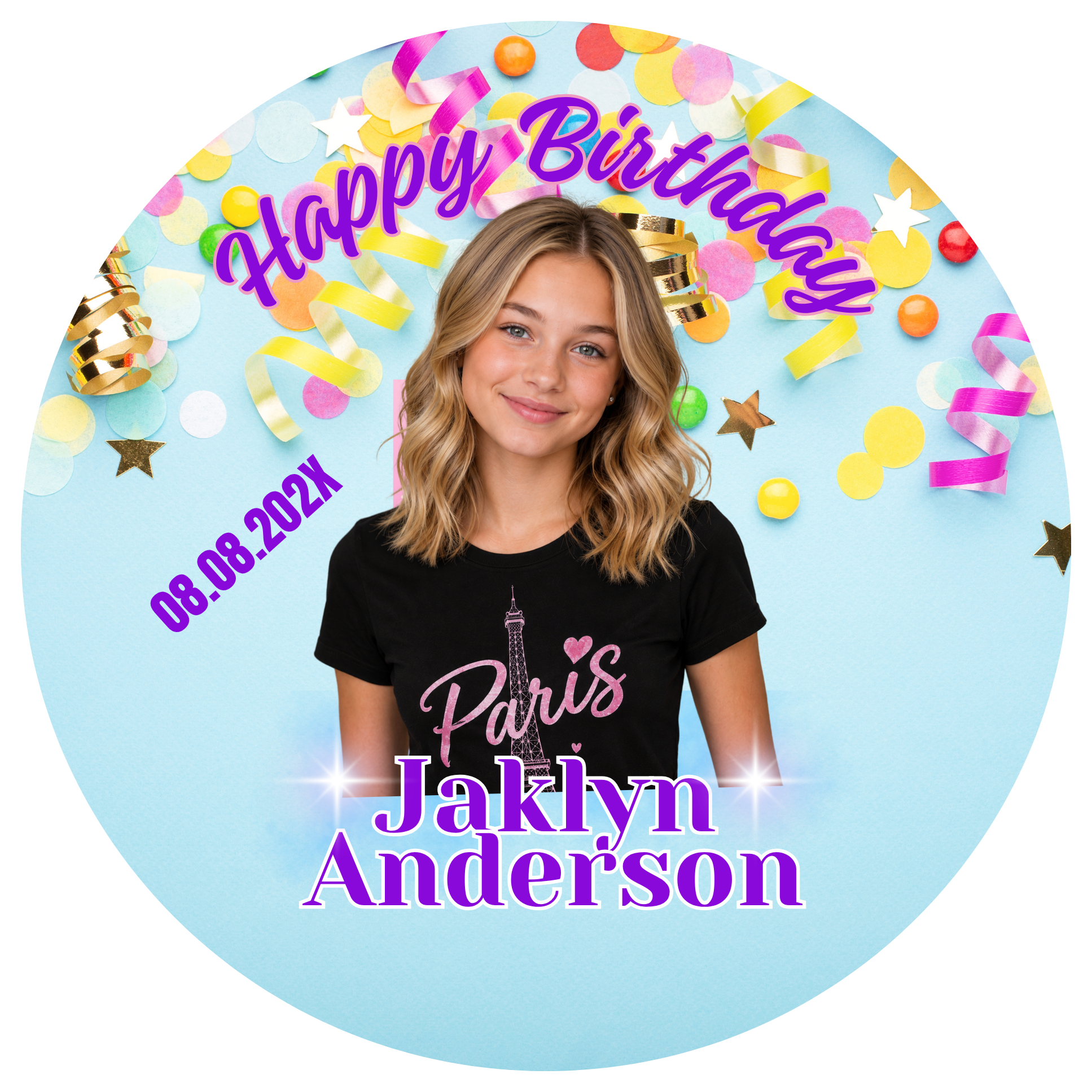 Birthday Photo Buttons Ribbon