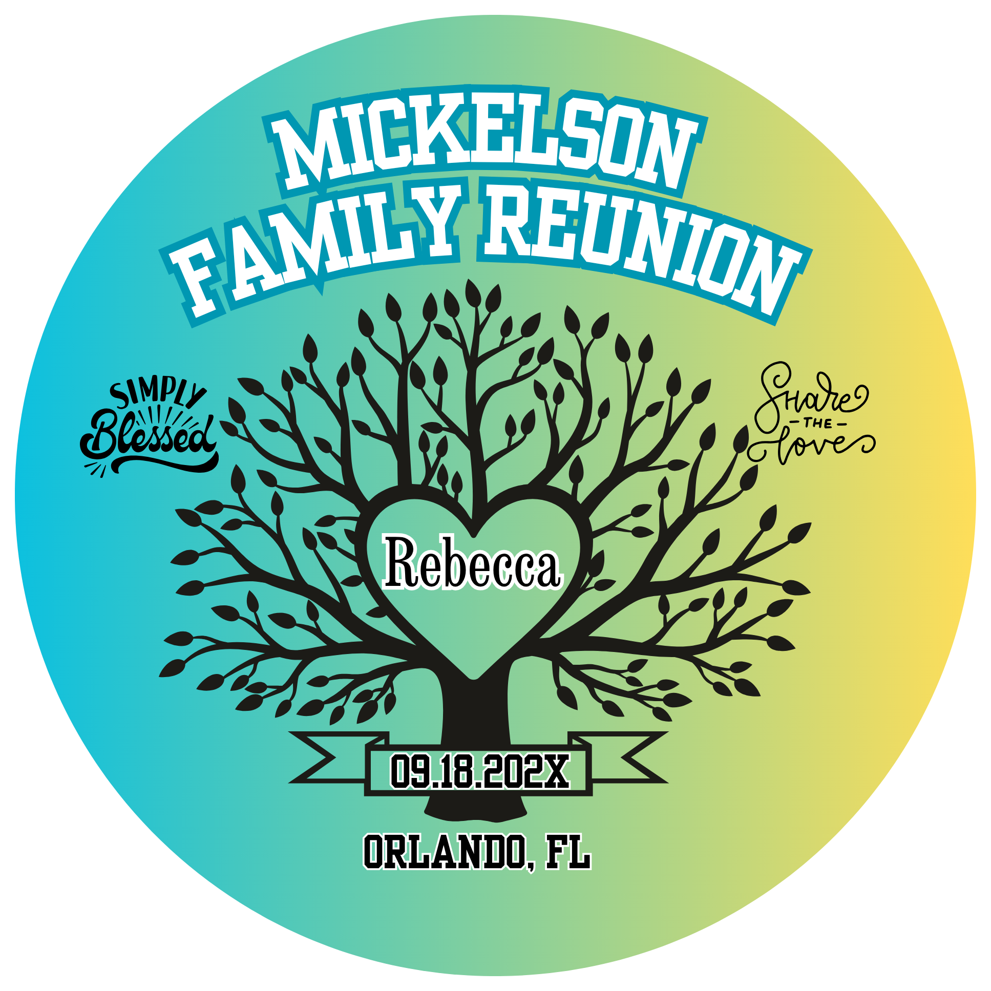 Event Photo Buttons Family Reunion