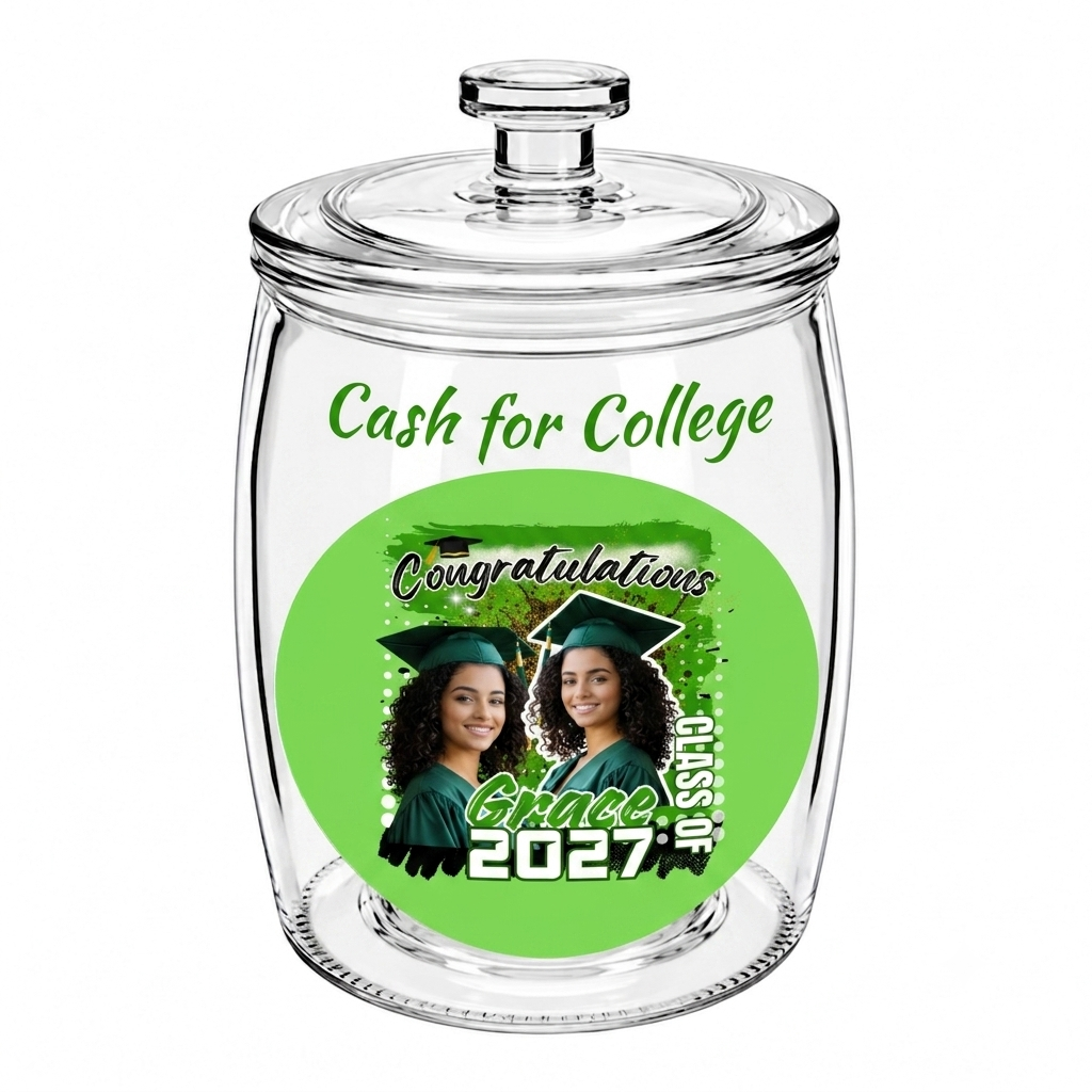 Custom Cash & Money Gift Jar Cash for College