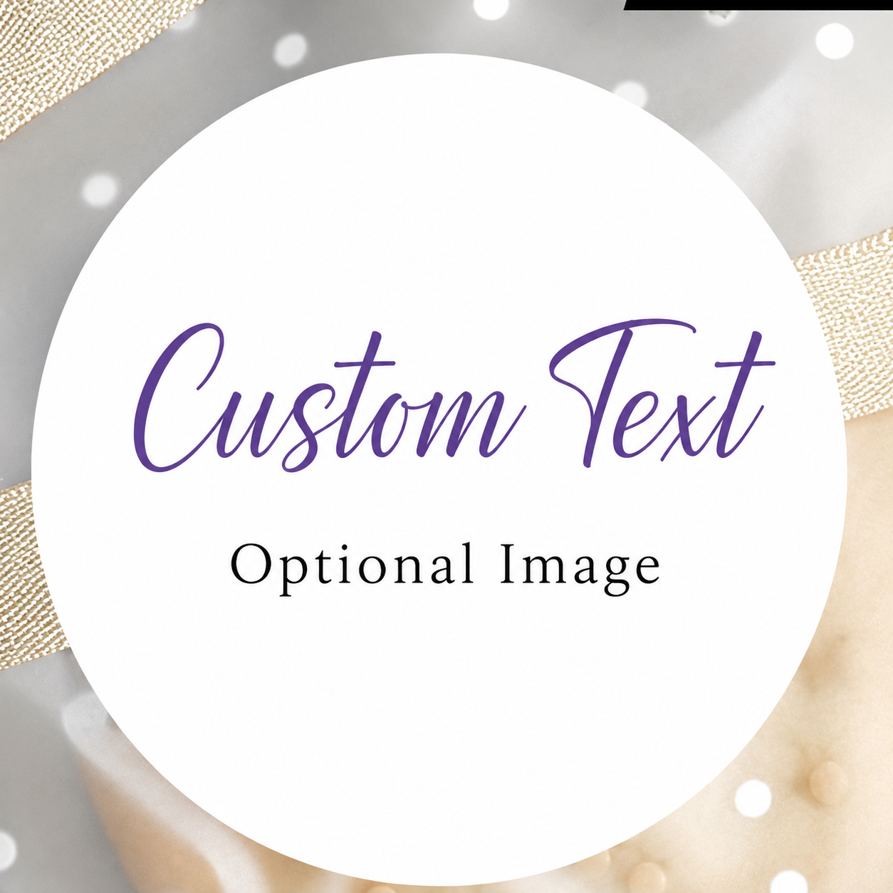 White Custom Event Stickers & Favor Labels - Set of 50