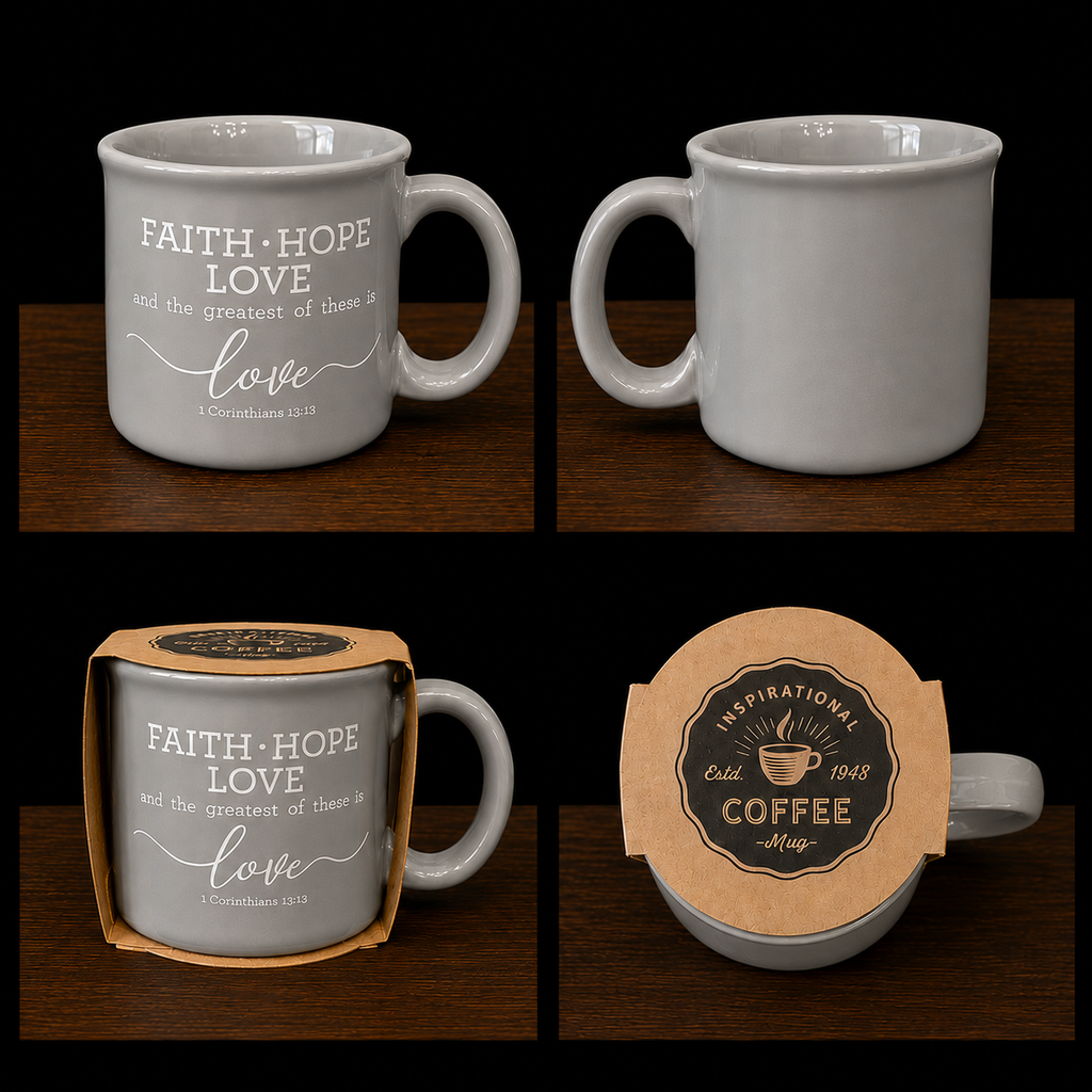 Inspirational Stoneware Mugs - Set of 2