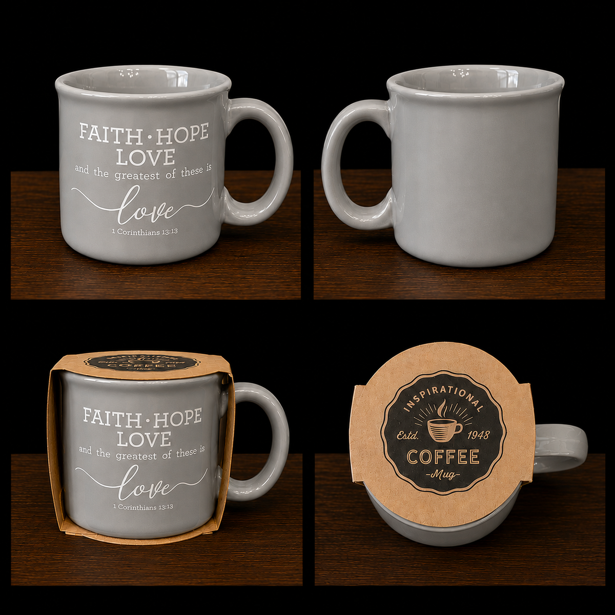 Inspirational Stoneware Mugs - Set of 2