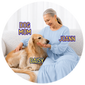 Pet Photo Buttons Dog Mom