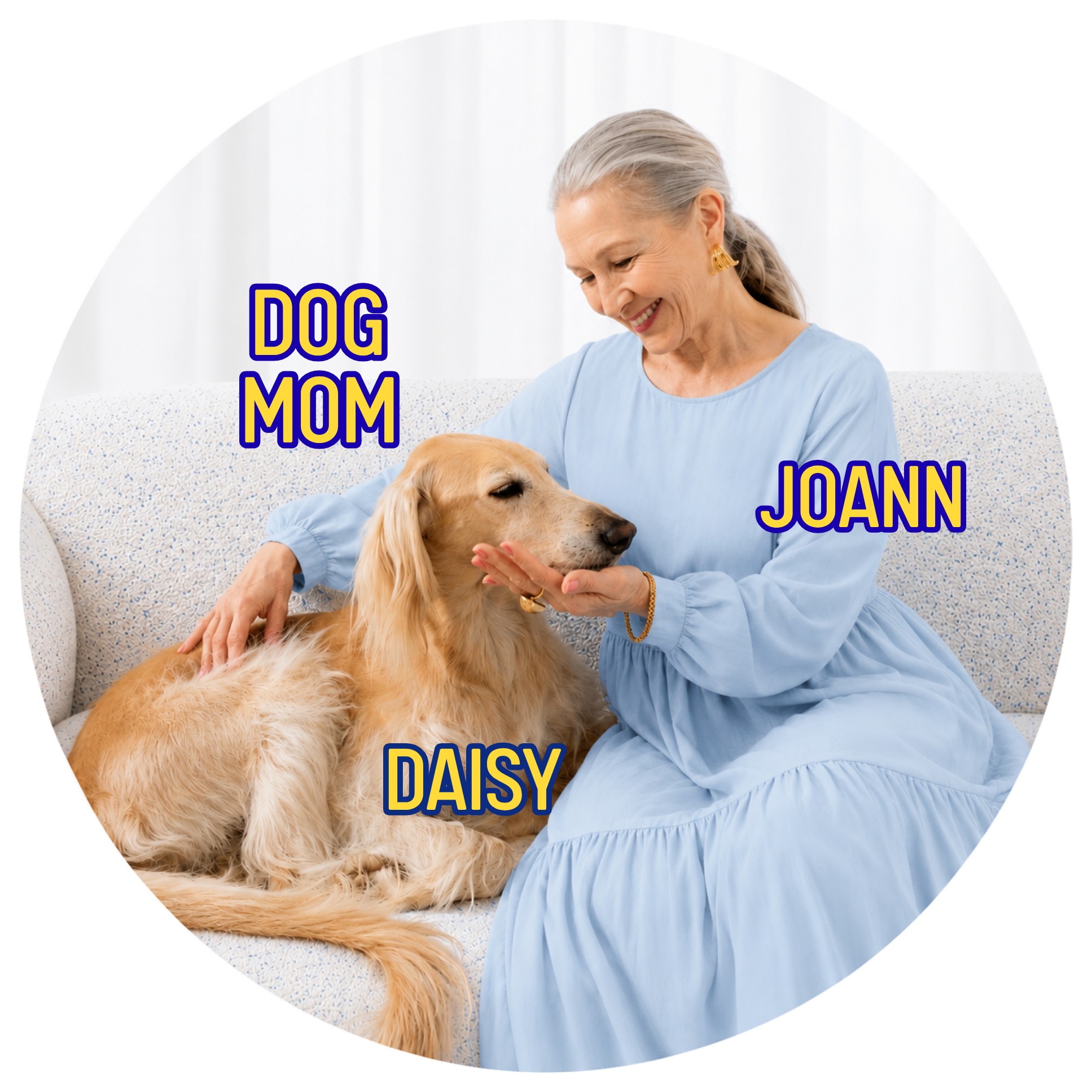 Pet Photo Buttons Dog Mom