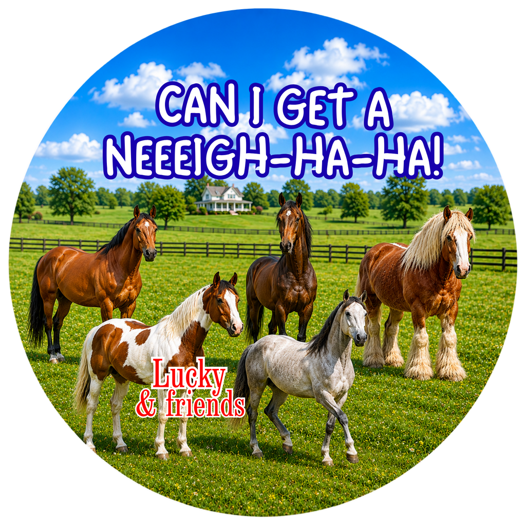 Pet Photo Buttons Horse Herd
