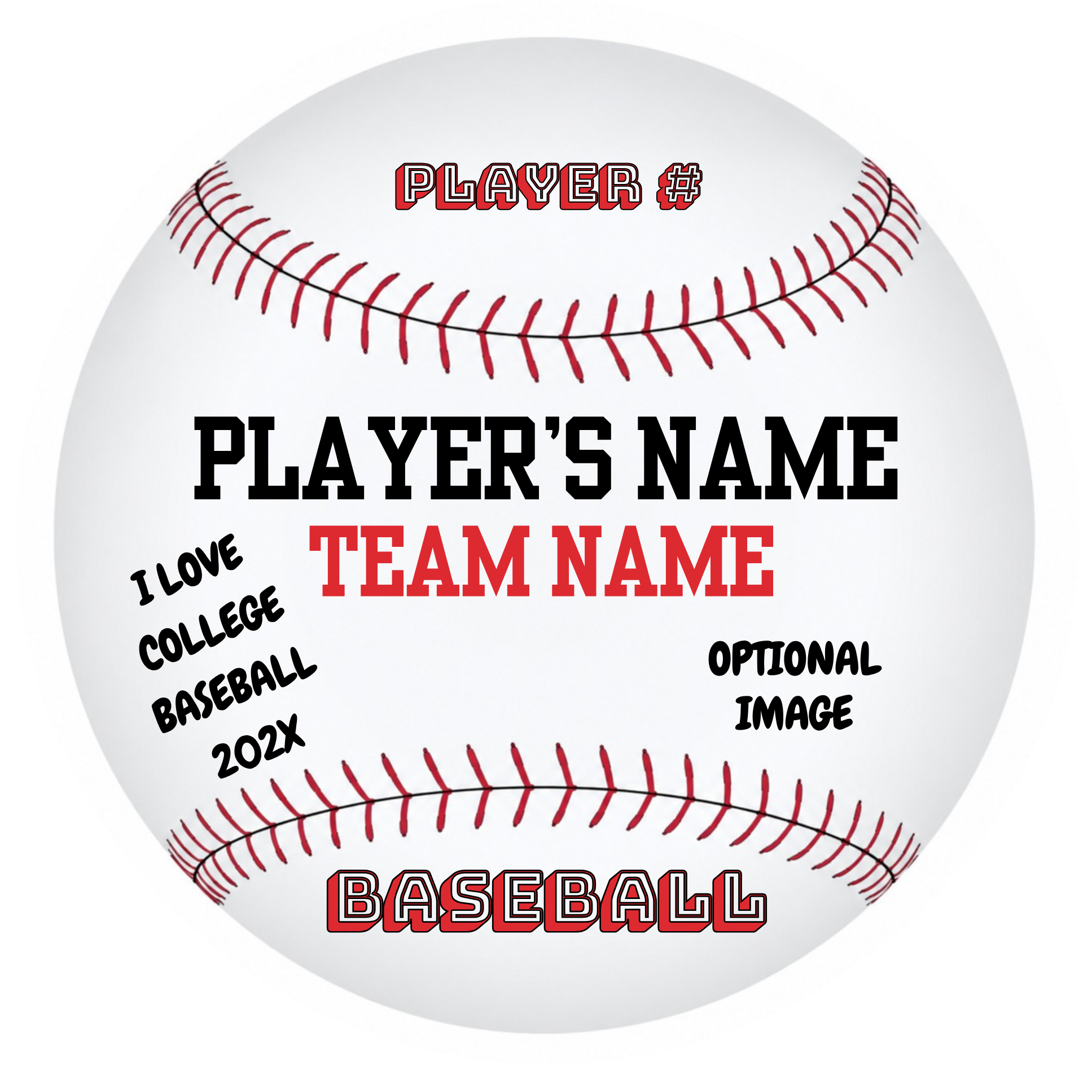 Baseball Photo Buttons