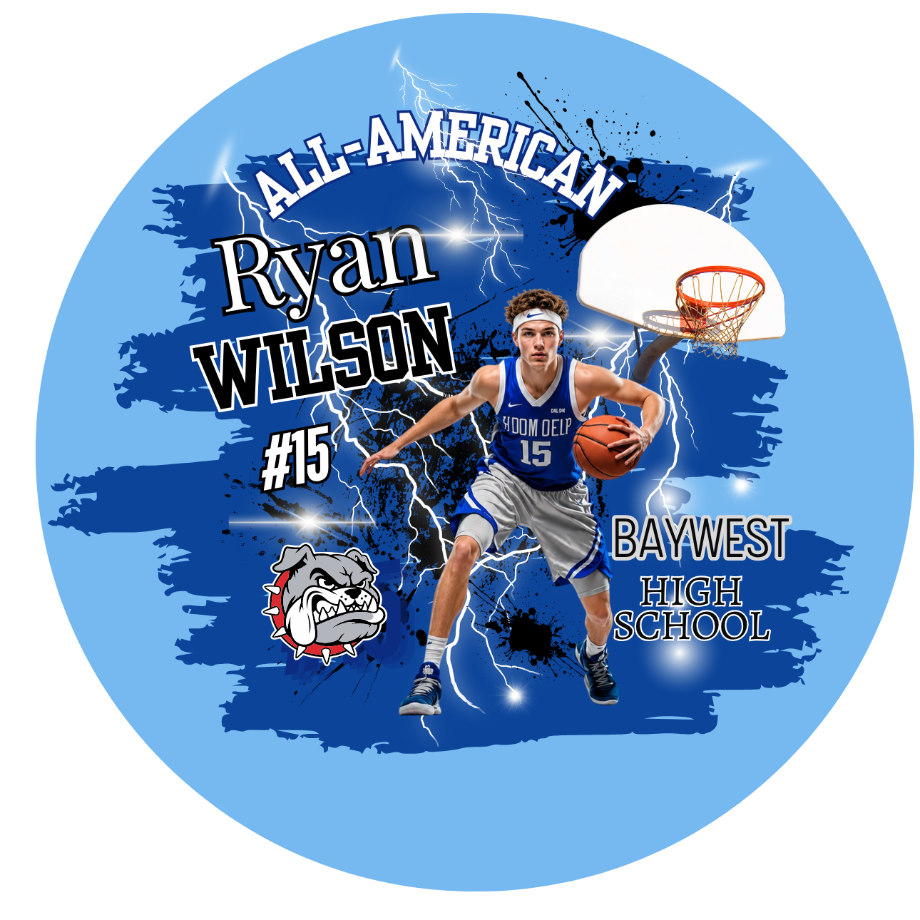 Basketball Photo Buttons