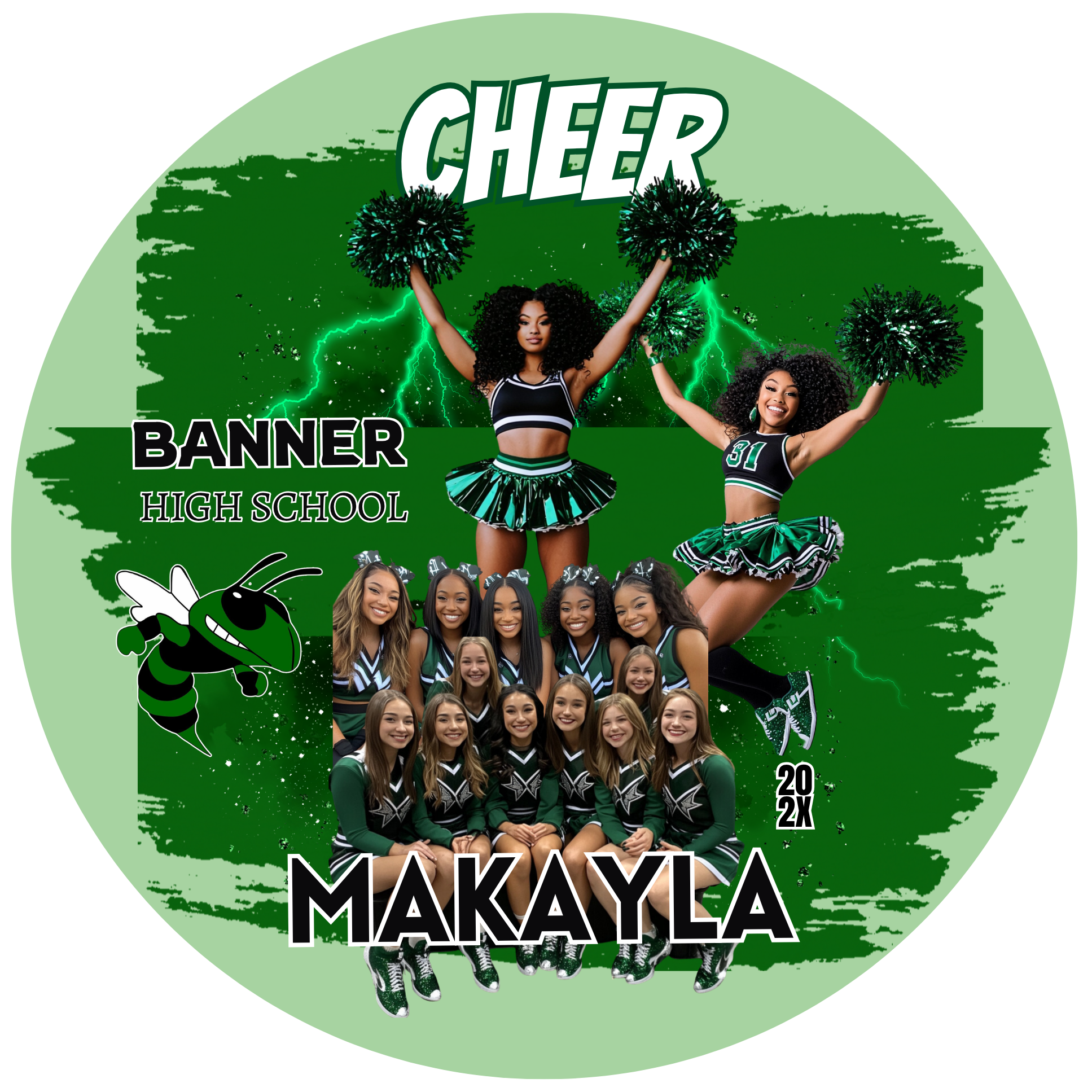 Cheer Photo Buttons