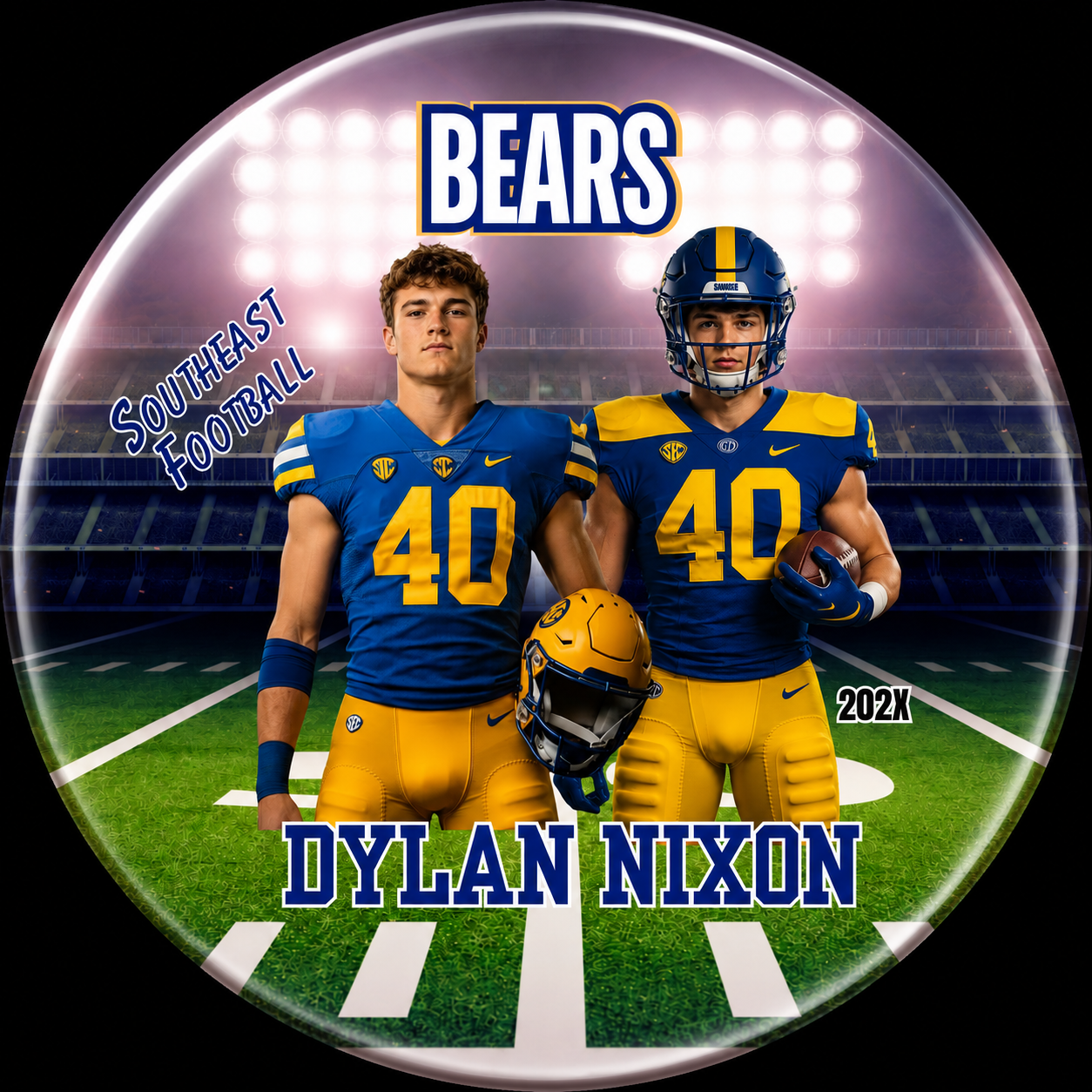 Football Photo Buttons