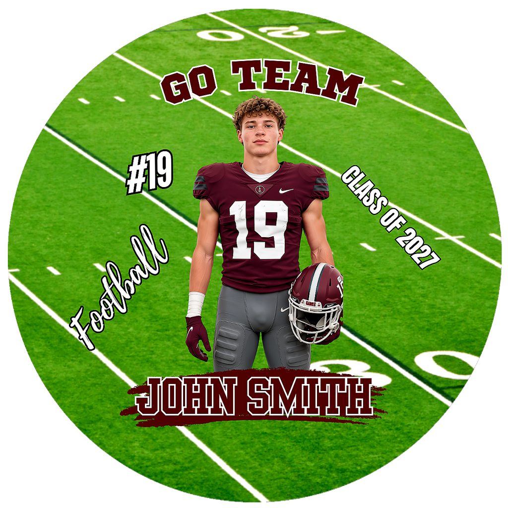 Football Photo Buttons - Field