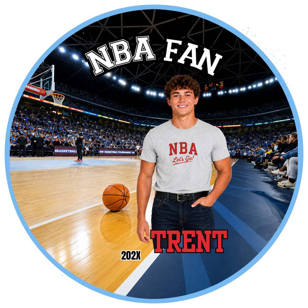 NBA Basketball Fan Photo Buttons