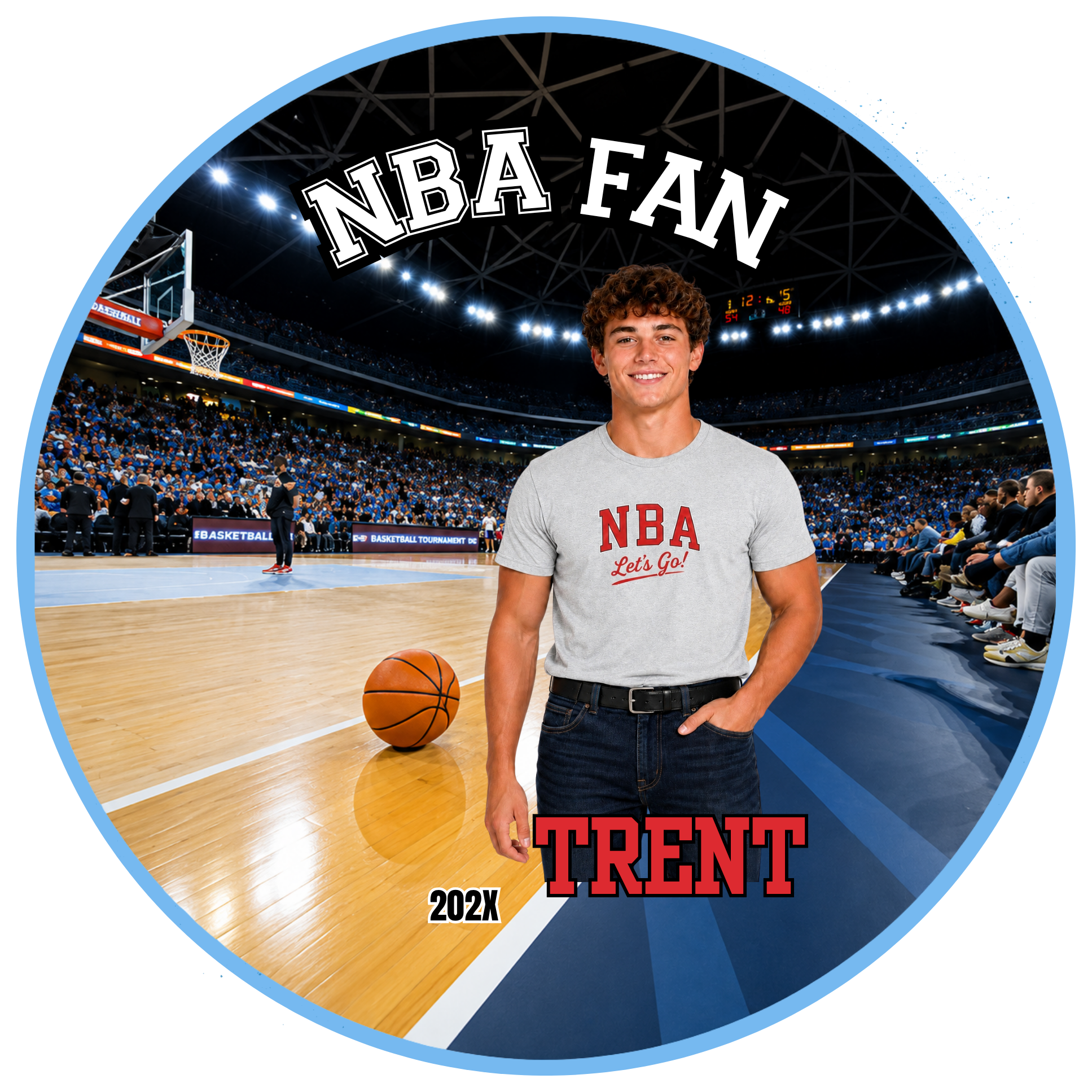 NBA Basketball Fan Photo Buttons