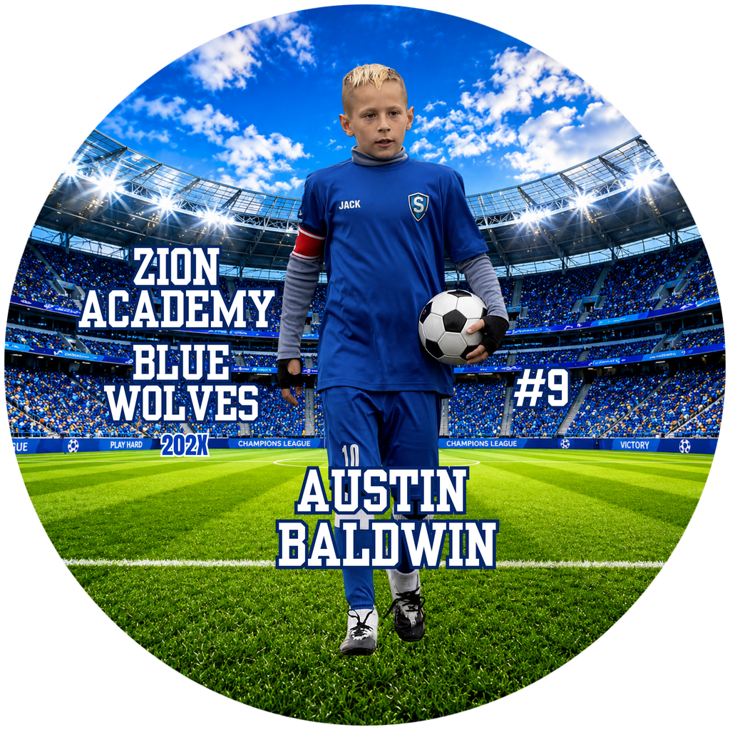 Soccer Photo Buttons Boys Soccer