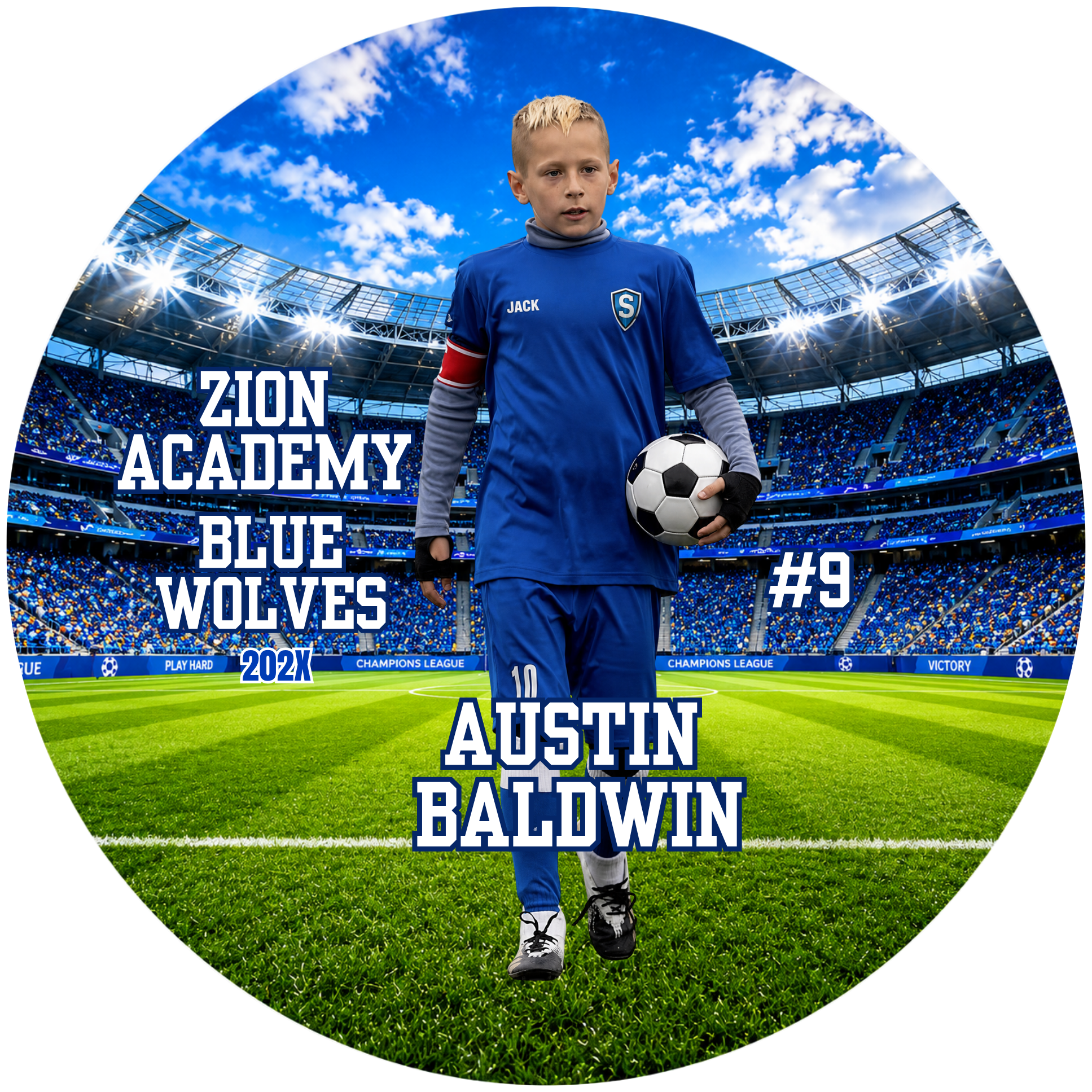 Soccer Photo Buttons Boys Soccer