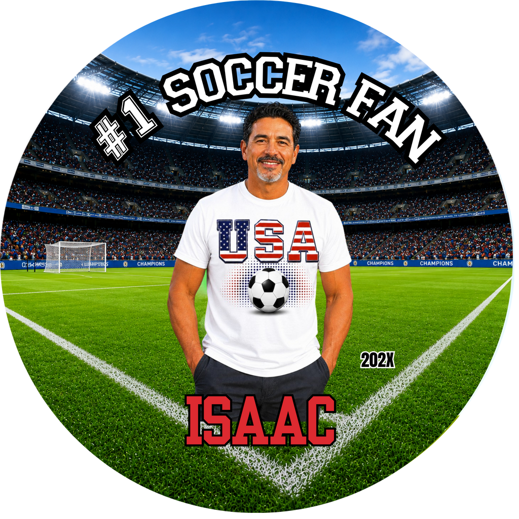 Soccer Photo Buttons USA
