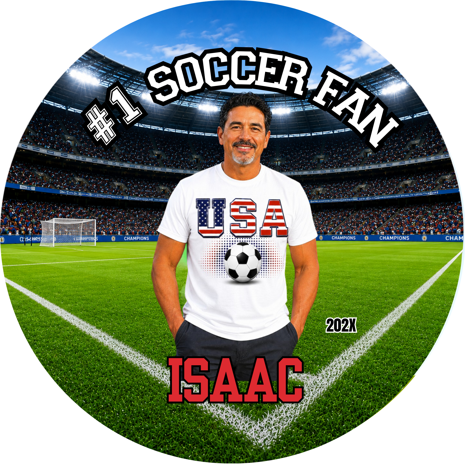 Soccer Photo Buttons USA