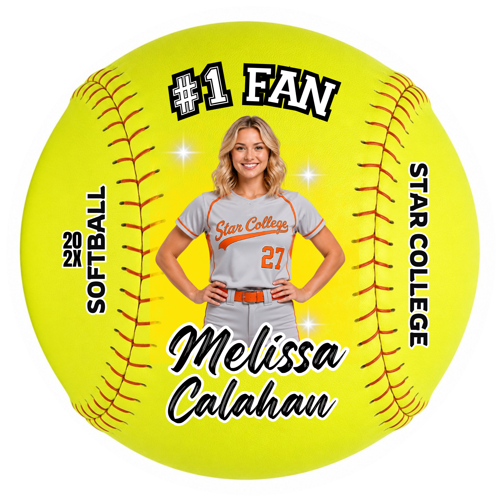 Softball Photo Buttons