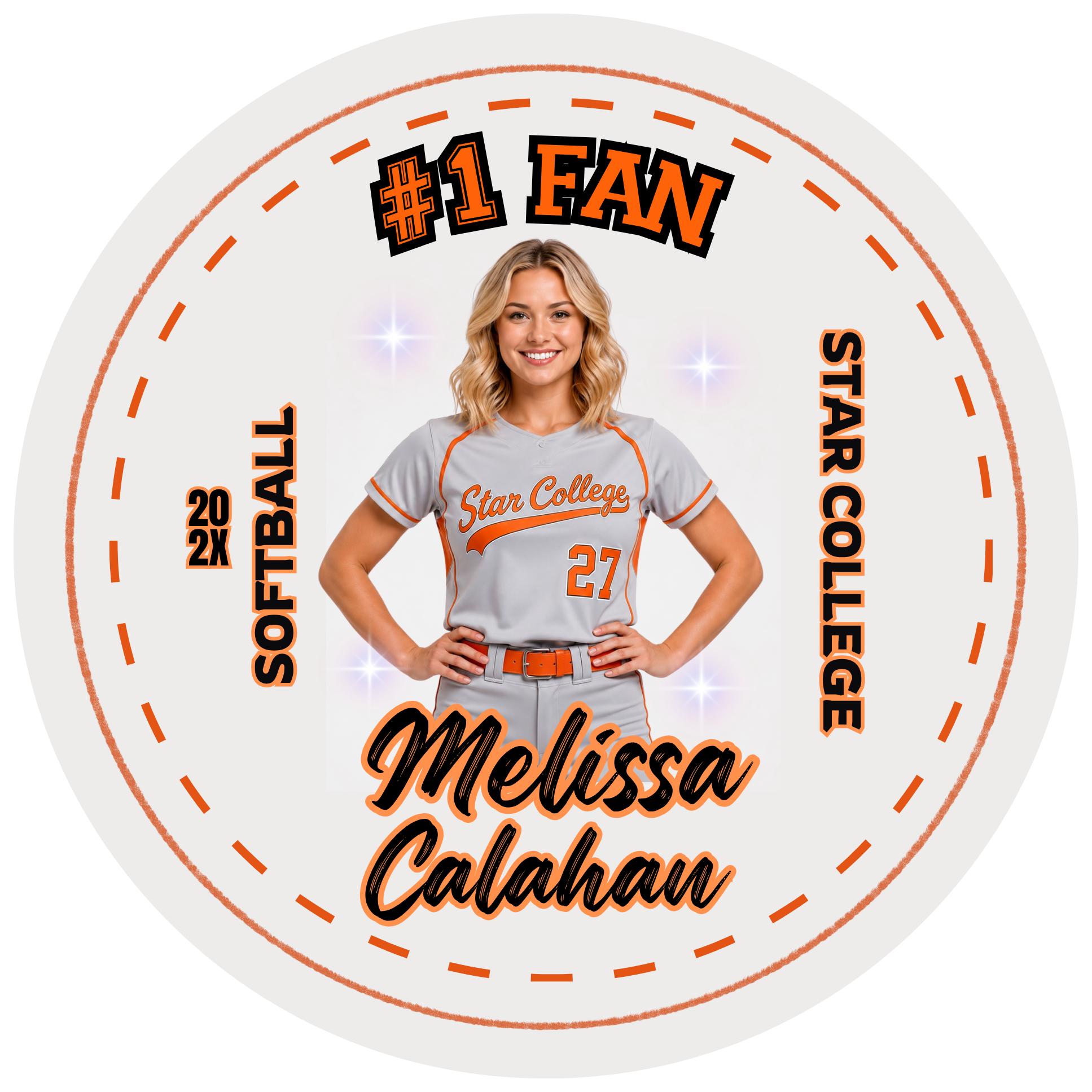 Softball Photo Buttons