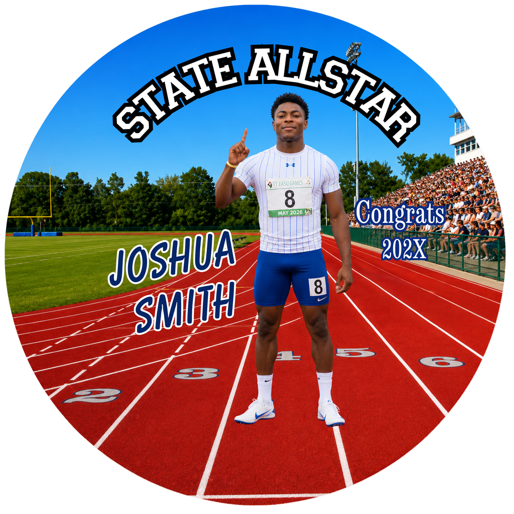Track and Field Photo Buttons