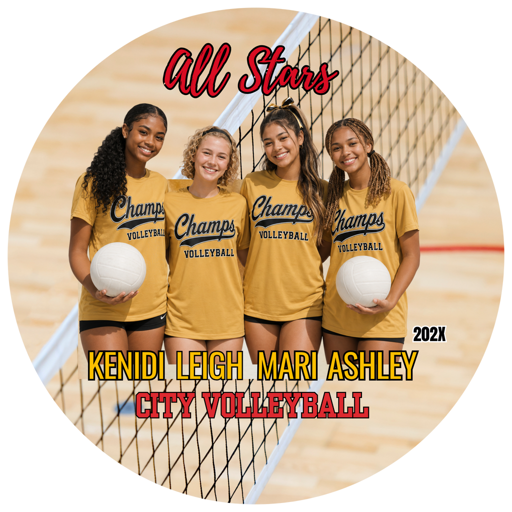 Volleyball Photo Buttons