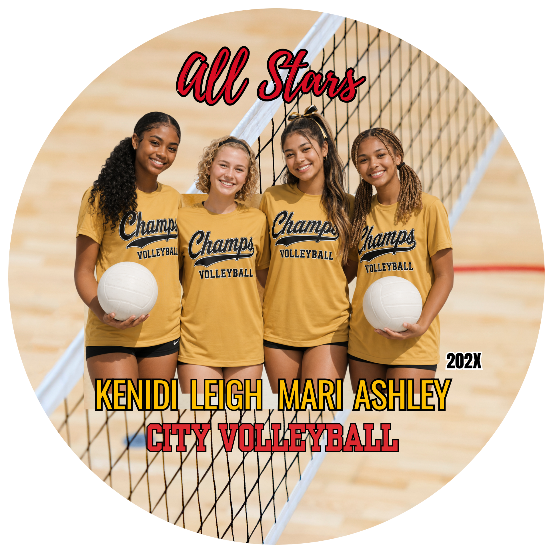 Volleyball Photo Buttons