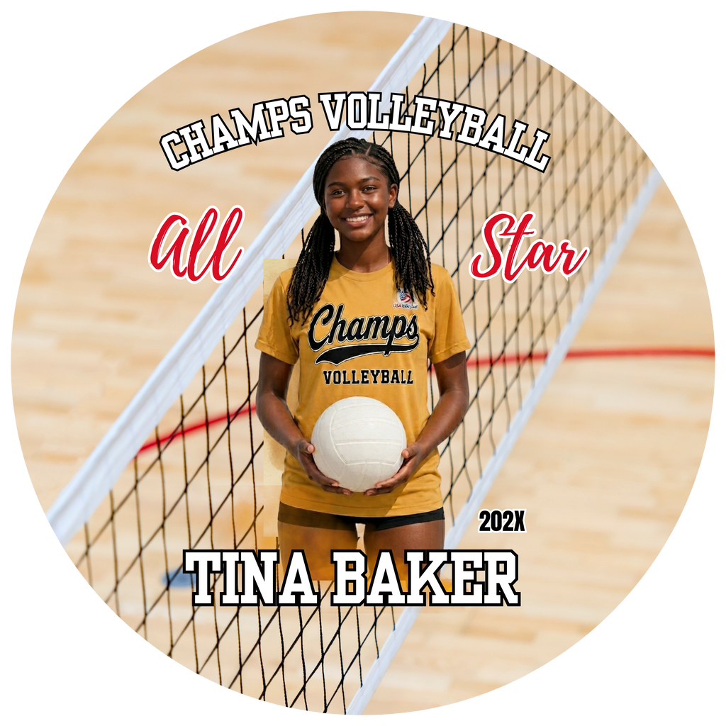 Volleyball Photo Buttons