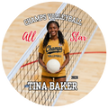 Volleyball Photo Buttons