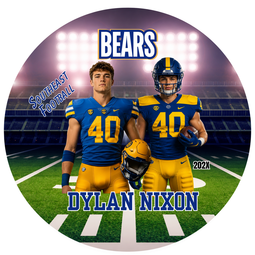 Football Photo Buttons - Stadium
