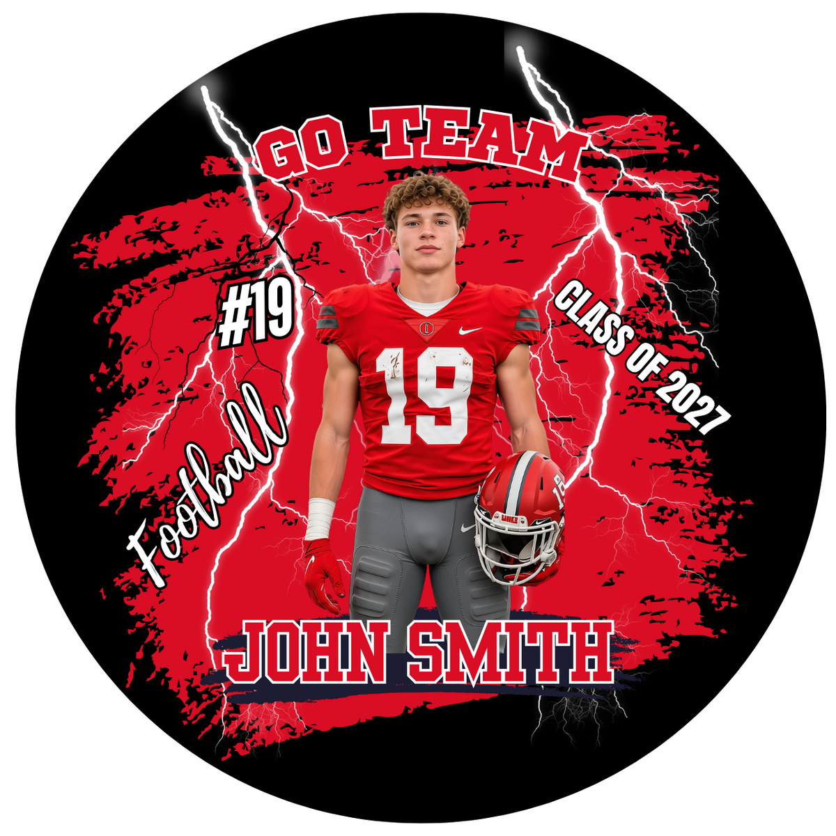 Football Photo Buttons