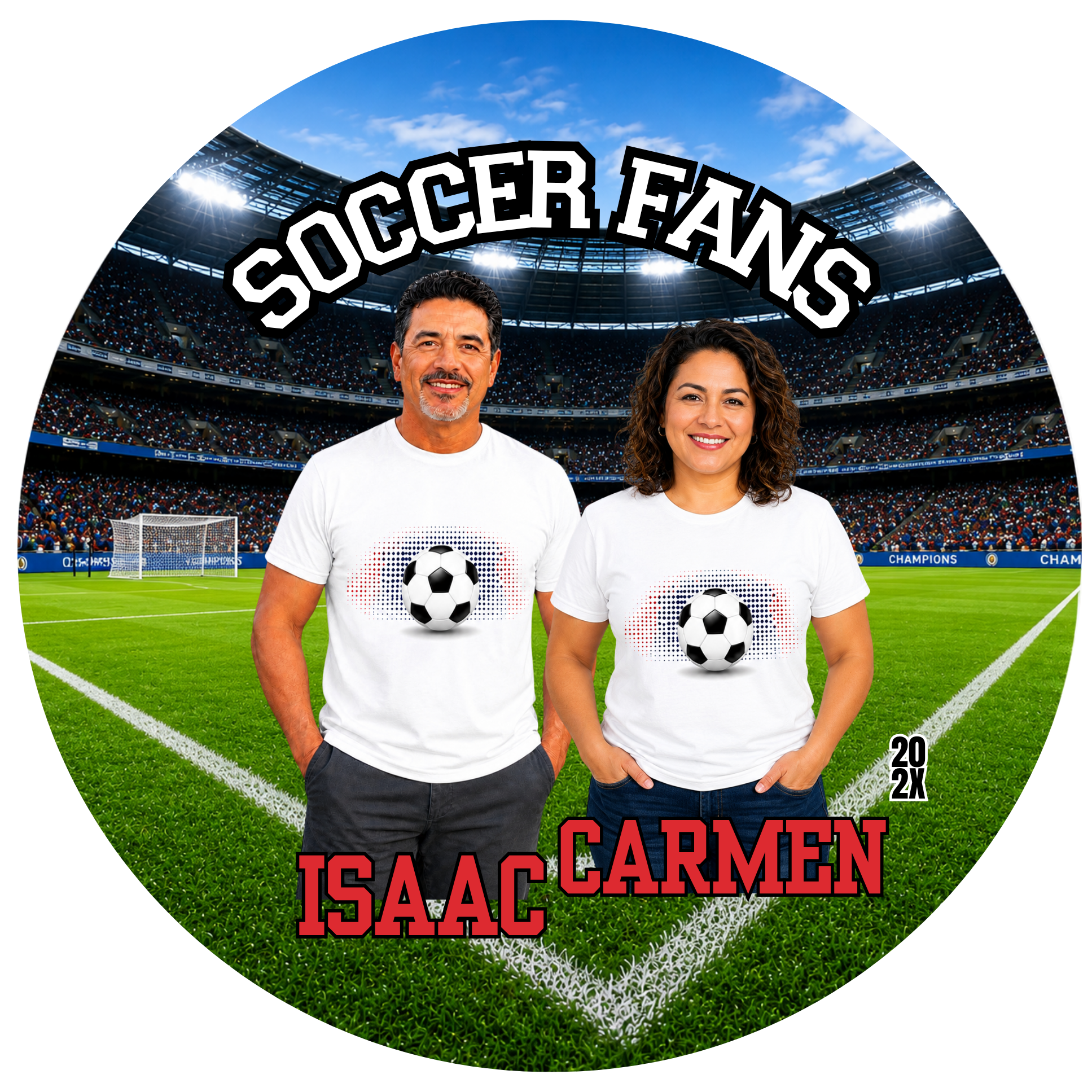 Soccer Photo Buttons USA