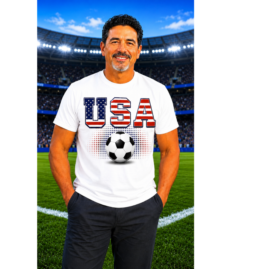 Sports Graphic T-Shirt Soccer USA
