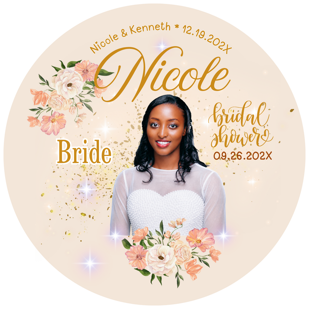 Wedding Photo Buttons Bride