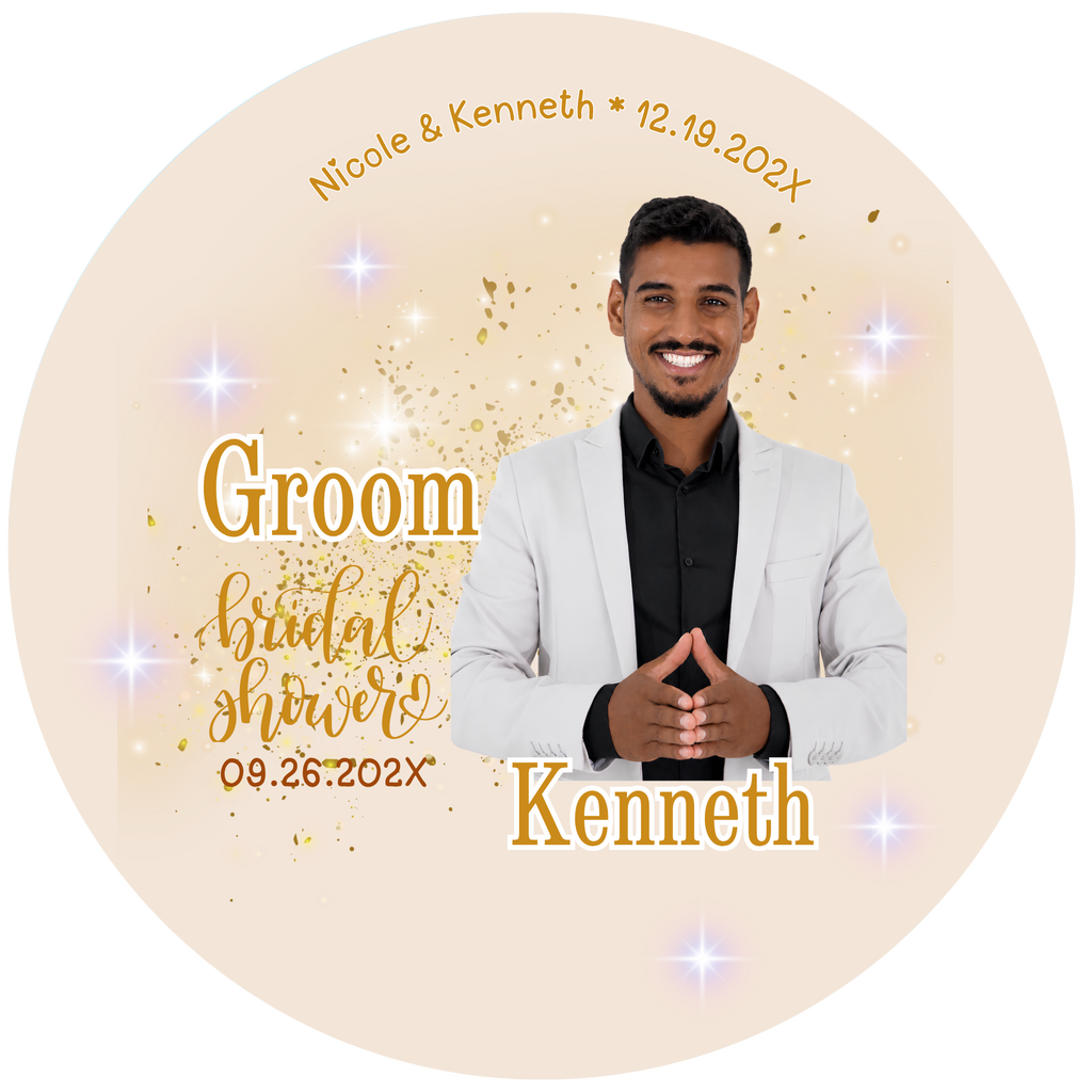 Wedding Photo Buttons Groom