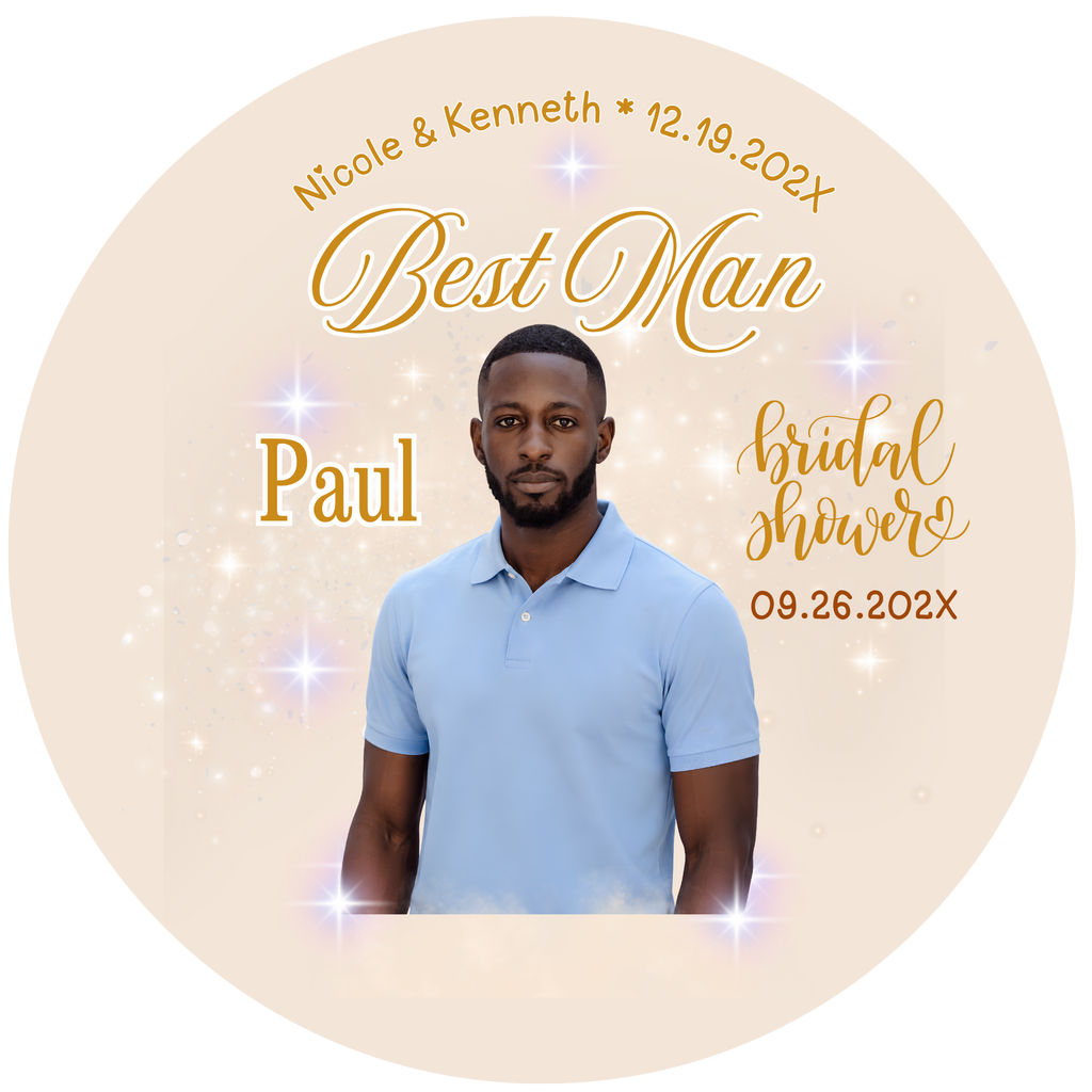 Wedding Photo Buttons Best Man