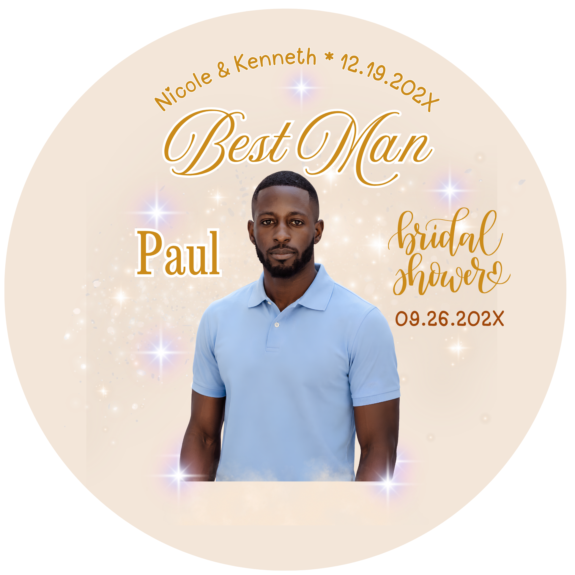 Wedding Photo Buttons Best Man