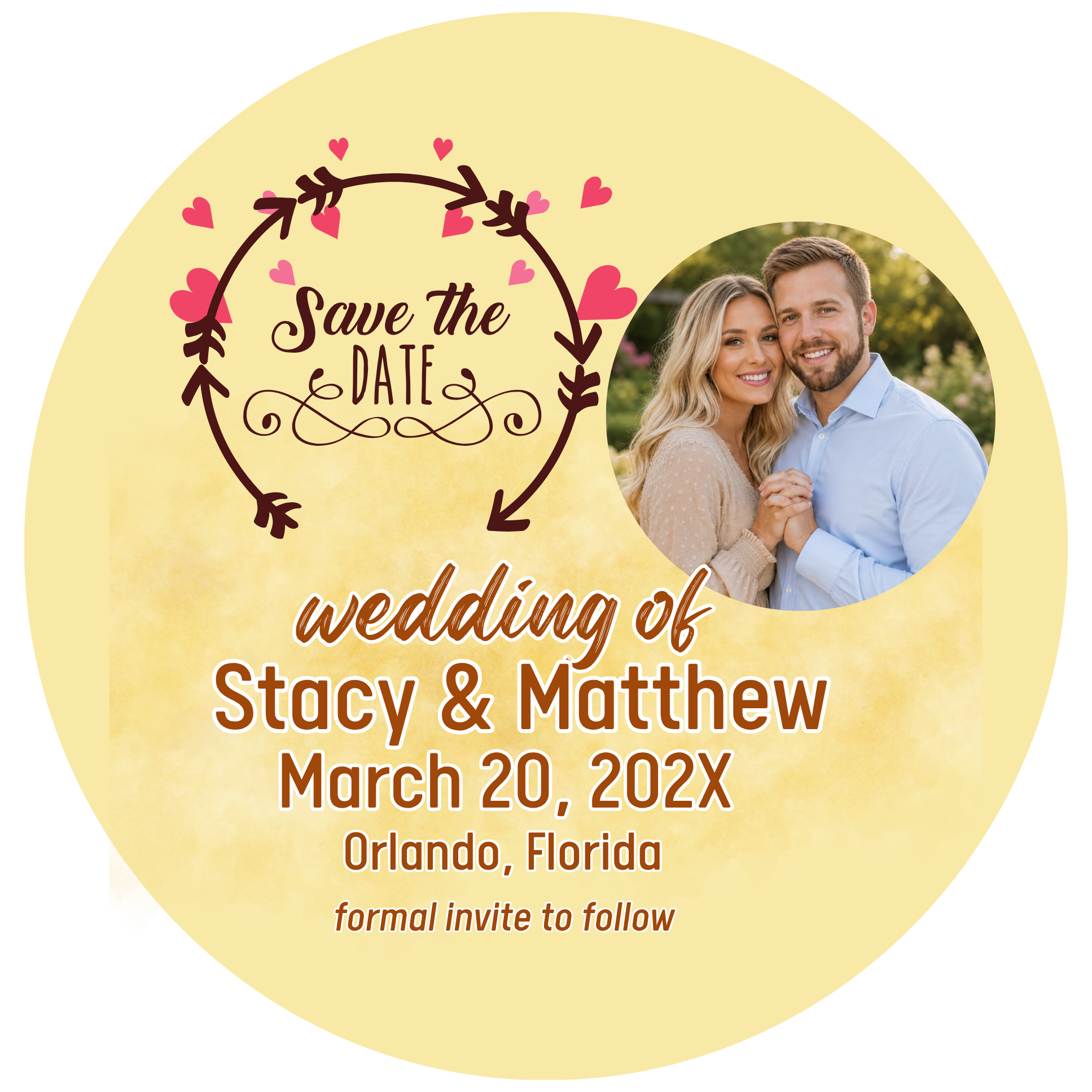 Save the Date Photo Buttons